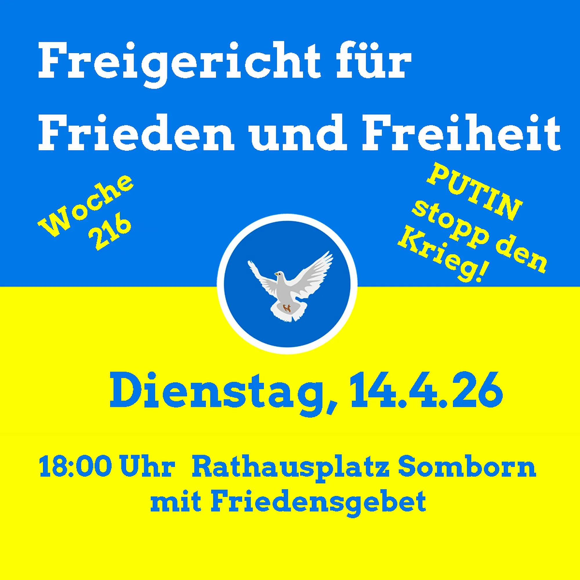 Ukraine-Mahnwache in der 216. Woche