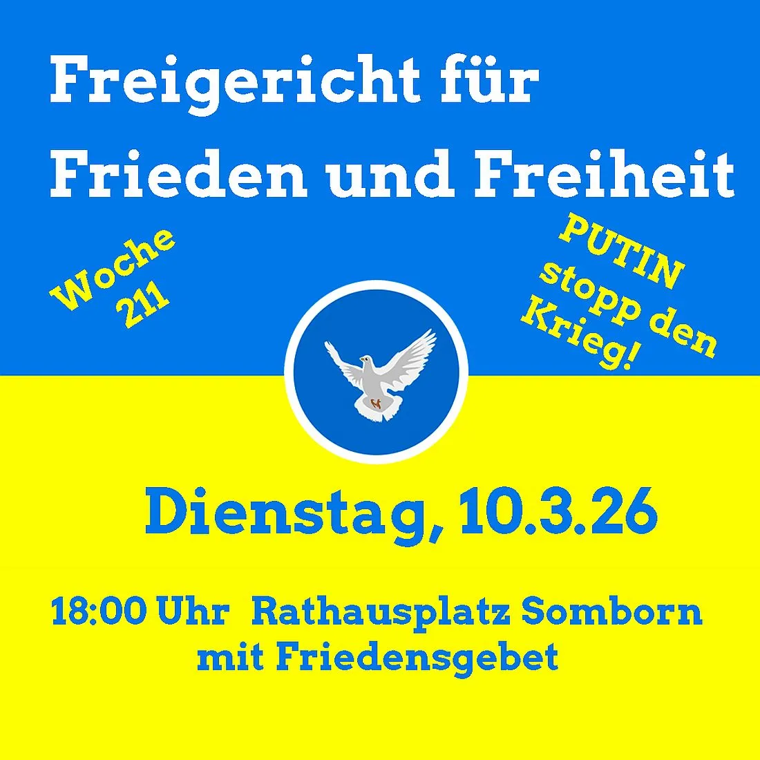 Ukraine-Mahnwache in der 211. Woche